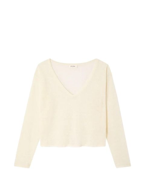 American Vintage V-neck sweater - White - zdjęcie produktu nr 1