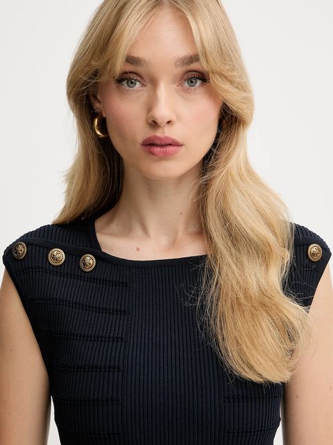 Guess top EVANGELINE damska kolor granatowy gładka W5YR12 Z0130