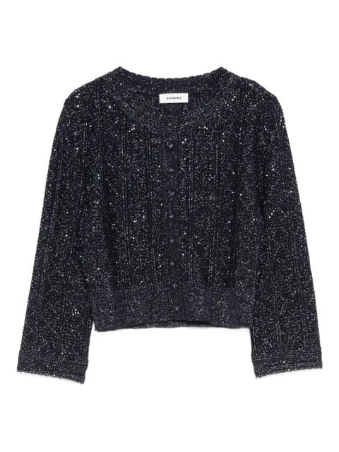 SANDRO button-fastening cardigan - Blue - zdjęcie produktu nr 1