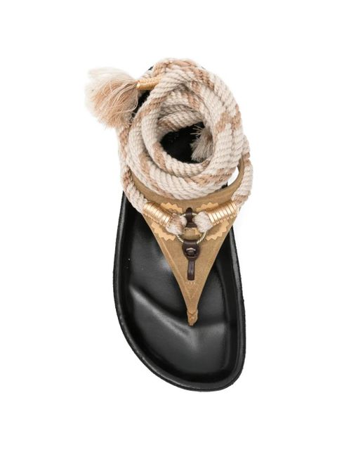 ISABEL MARANT Onya flat sandals - Brown