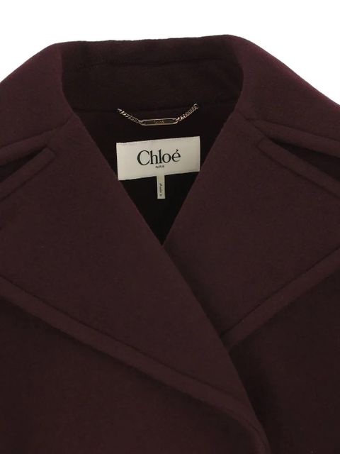 Chloé double-breasted long-sleeve jacket - Purple