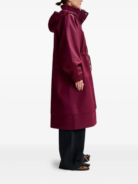 Essentiel Antwerp balloon-sleeve drawstring raincoat - Red