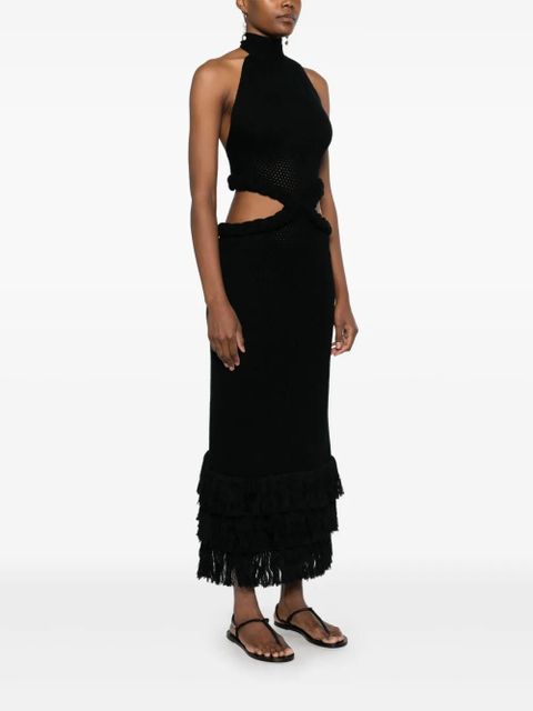 Johanna Ortiz cut-out midi dress - Black