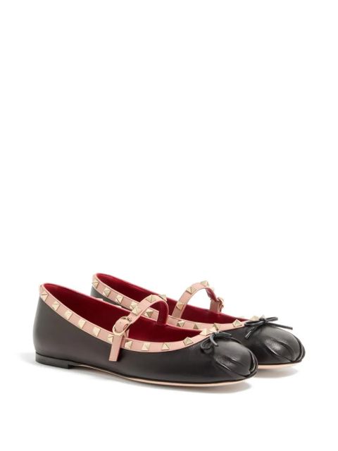 Valentino Garavani Mary-Jane Rockstud nappa ballerinas 05 mm - Black - zdjęcie produktu nr 2