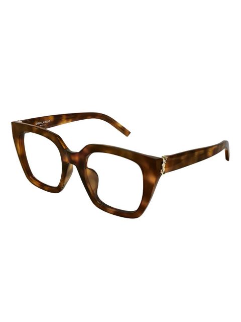 Saint Laurent Eyewear square glasses - Brown