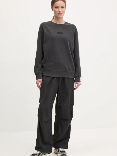 The North Face bluza bawełniana Nature Relaxed damska kolor szary z aplikacją NF0A8BVXJK31