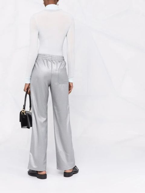Golden Goose logo-tape straight-leg trousers - Grey - zdjęcie produktu nr 2