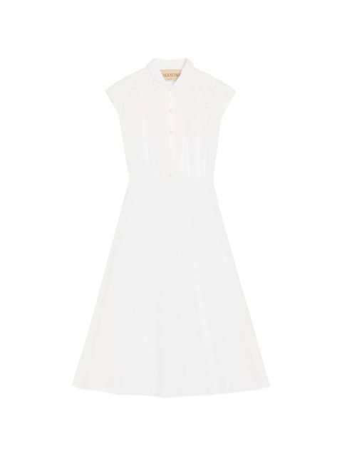 Valentino Garavani embroidered poplin midi dress - White - zdjęcie produktu nr 1