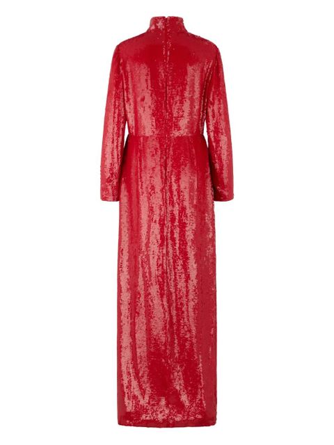 Valentino Garavani sequin slit maxi dress - Red - zdjęcie produktu nr 2