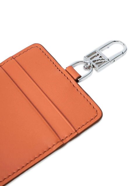 Max Mara pebble-grain badge holder - Orange