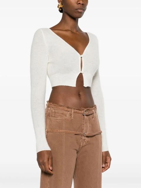 Jacquemus Le Cardigan Alzou cropped jacket - Neutrals