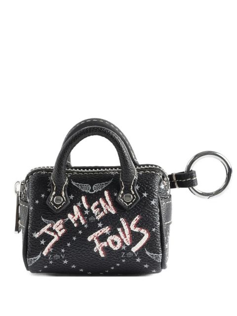 Zadig&Voltaire logo-print bag-shap keyring - Black - zdjęcie produktu nr 1