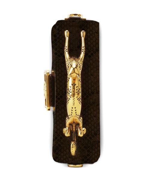 Lanvin mini python cat handle bag - Brown