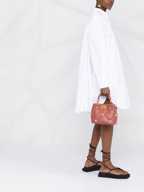 Valentino Garavani small Roman Stud leather bag - Brown