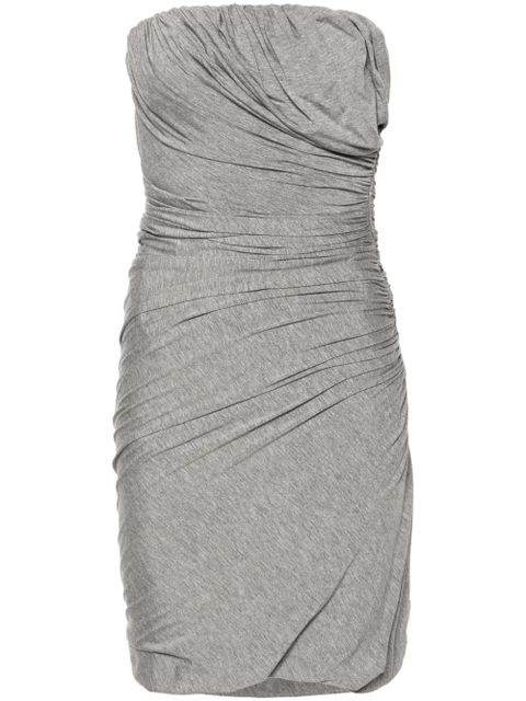 The Attico ruched jersey minidress - Grey - zdjęcie produktu nr 1