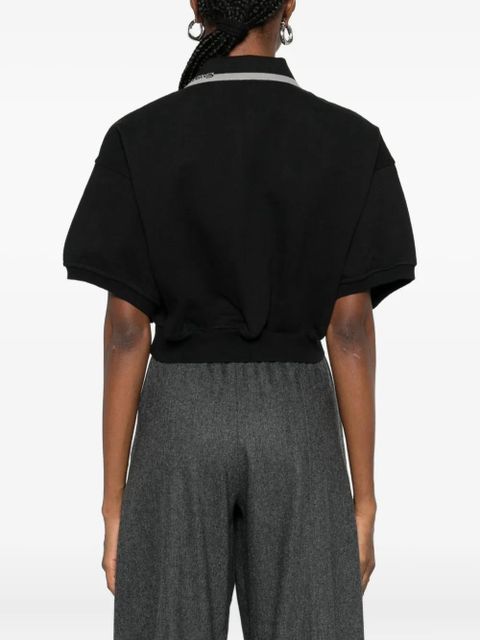 Alexander Wang cropped polo top - Black - zdjęcie produktu nr 2