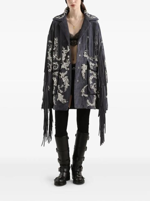 Dolce & Gabbana embellished fringe coat - Grey - zdjęcie produktu nr 2