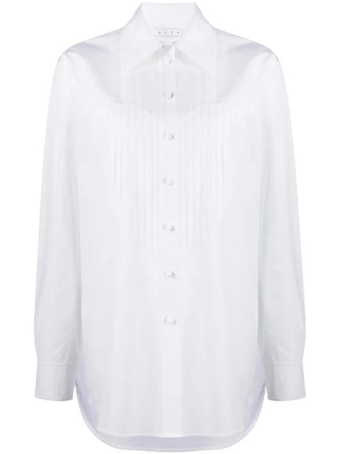 AREA Heart-Bib Tuxedo cotton shirt - White - zdjęcie produktu nr 1