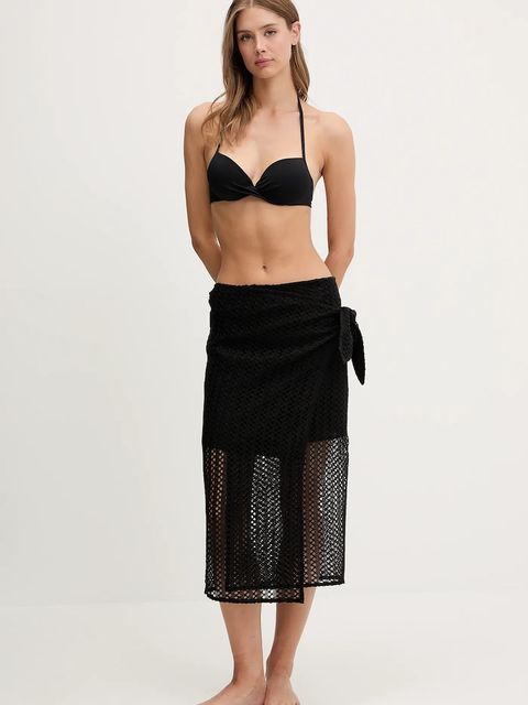 Sisley spódnica kąpielowa kolor czarny 60FSW800Q