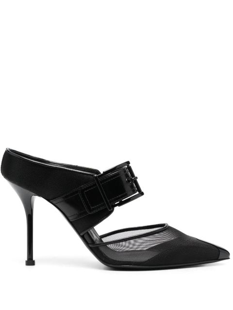 Alexander McQueen Punk mesh pointed-toe mules - Black - zdjęcie produktu nr 1