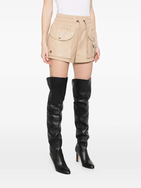 Balmain leather shorts - Neutrals