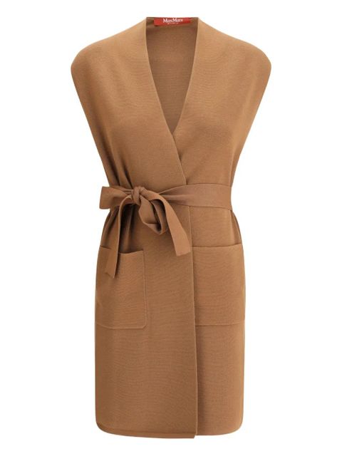 Max Mara Abete knotted patch-pocket vest - Brown - zdjęcie produktu nr 1