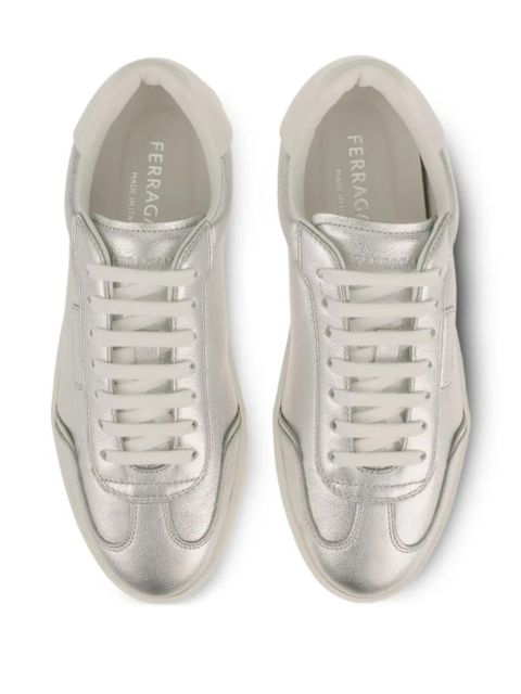 Ferragamo leather low-top sneakers - Grey - zdjęcie produktu nr 2