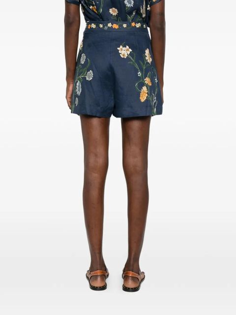 Agua By Agua Bendita Maratea floral shorts - Blue