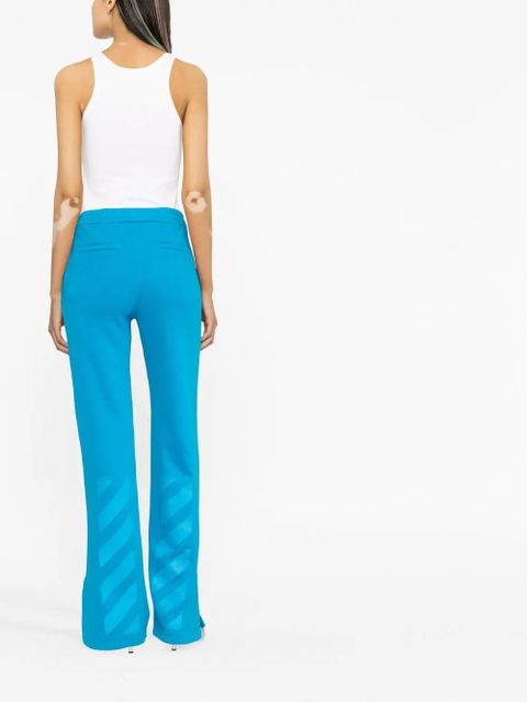 Off-White diagonal-stripe track pants - Blue