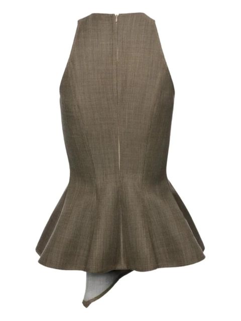 Magda Butrym peplum blouse - Brown