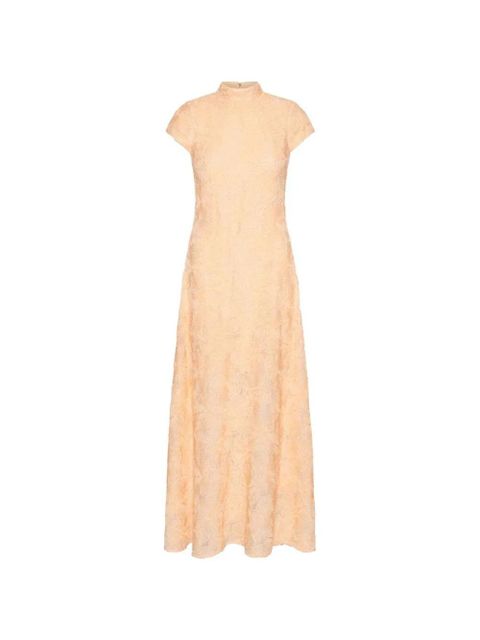 ROTATE BIRGER CHRISTENSEN floral-pattern high-neck dress - Orange - zdjęcie produktu nr 1