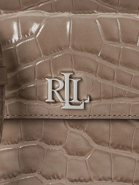 Lauren Ralph Lauren torebka skórzana kolor brązowy 431950824