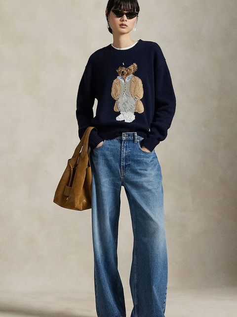 Polo Ralph Lauren sweter wełniany damski kolor granatowy 211972139