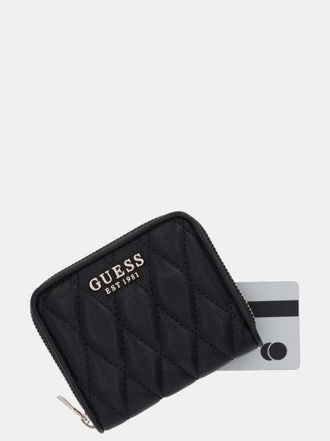 Guess portfel VALLA damski kolor czarny SWQG81 22137