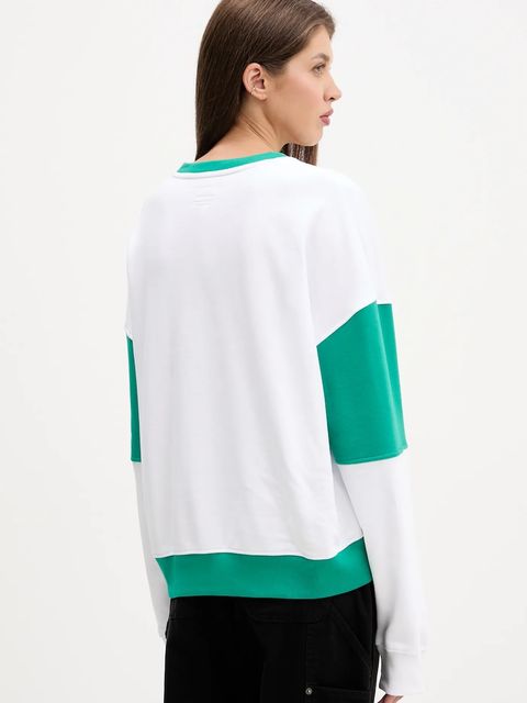 Guess Jeans bluza bawełniana damska kolor biały z nadrukiem W5YQ20 K68I4