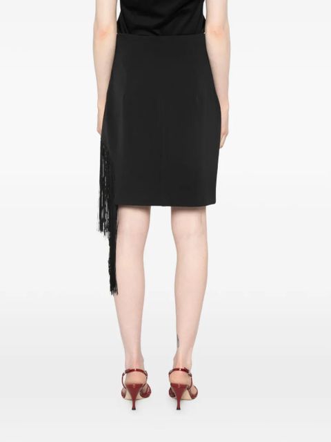 PINKO fringed mini skirt - Black