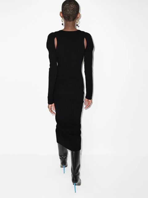 Balmain cut-out detail fitted dress - Black - zdjęcie produktu nr 2