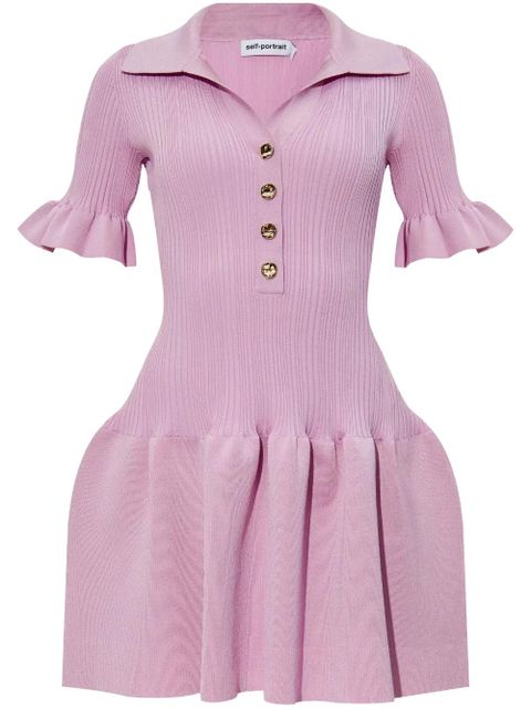 Self-Portrait knit mini dress - Pink - zdjęcie produktu nr 1