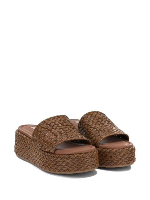 Casadei Suncity woven platform sandals - Brown - zdjęcie produktu nr 2