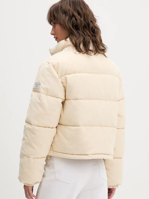 Guess Jeans kurtka sztruksowa kolor beżowy zimowa W5BL17 W2061 - zdjęcie produktu nr 2