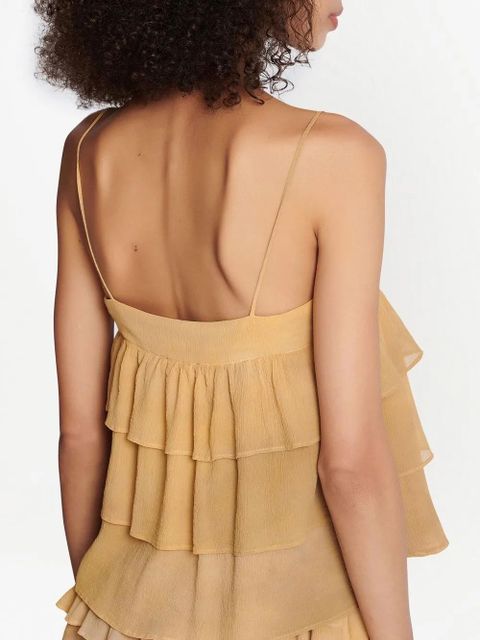 Balmain ruffled silk blouse - Neutrals