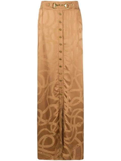 Balmain chain logo jacquard skirt - Neutrals - zdjęcie produktu nr 1