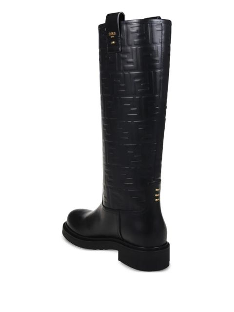 FENDI logo-embossed boots - Black