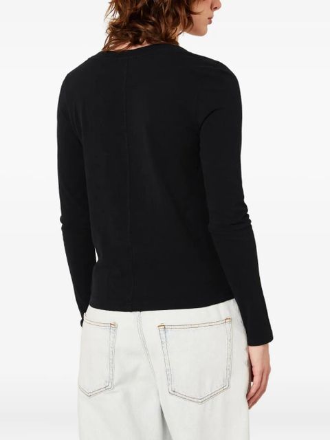 American Vintage Gamipy long-sleeve V-neck T-shirt - Black