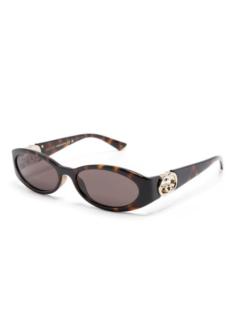 Gucci Eyewear oval-frame sunglasses - Brown - zdjęcie produktu nr 2