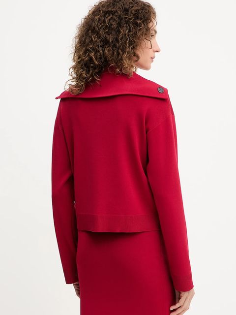 Patrizia Pepe bluza damska kolor czerwony z aplikacją 8K0307 K266