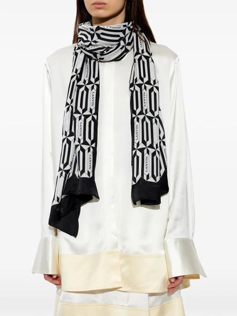 Lanvin geometric-print scarf - Black - zdjęcie produktu nr 1