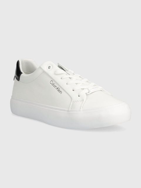 Calvin Klein sneakersy skórzane VULC LACE UP kolor biały HW0HW01681 - zdjęcie produktu nr 2