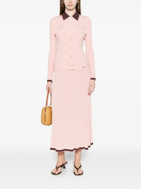 ZIMMERMANN contrast rib cardigan - Pink - zdjęcie produktu nr 2