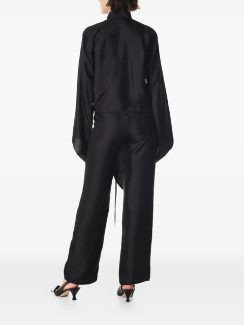 MANURÍ Ami silk shirt - Black - zdjęcie produktu nr 2